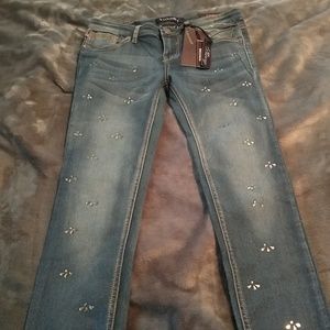 Vigoss girls blinged skinny jeans sz 12